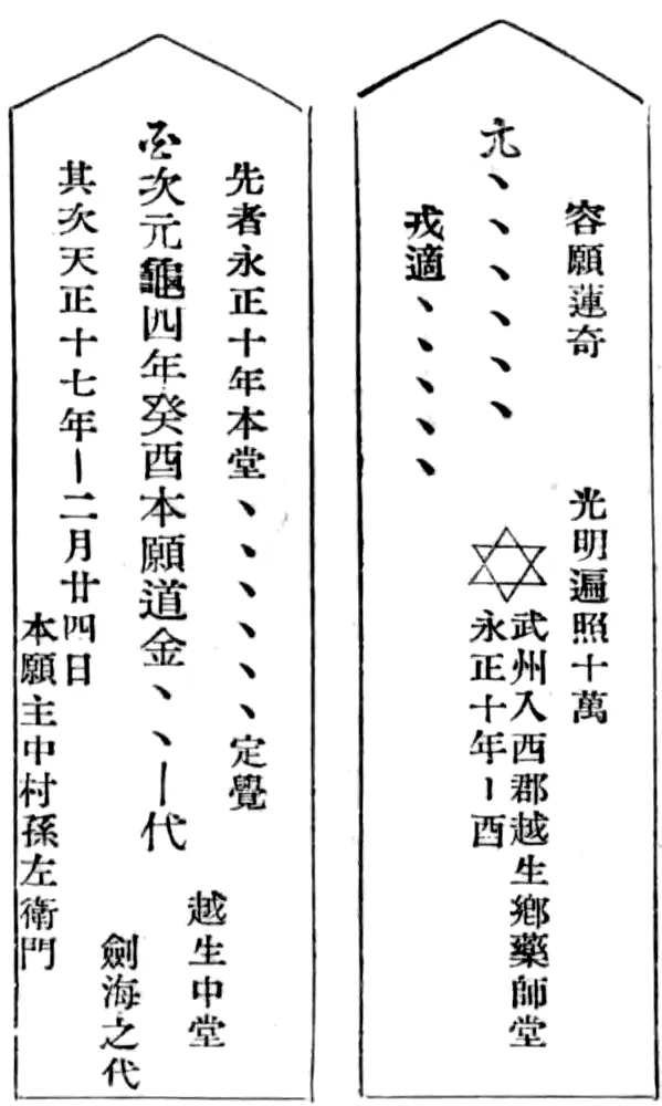薬師堂古棟札